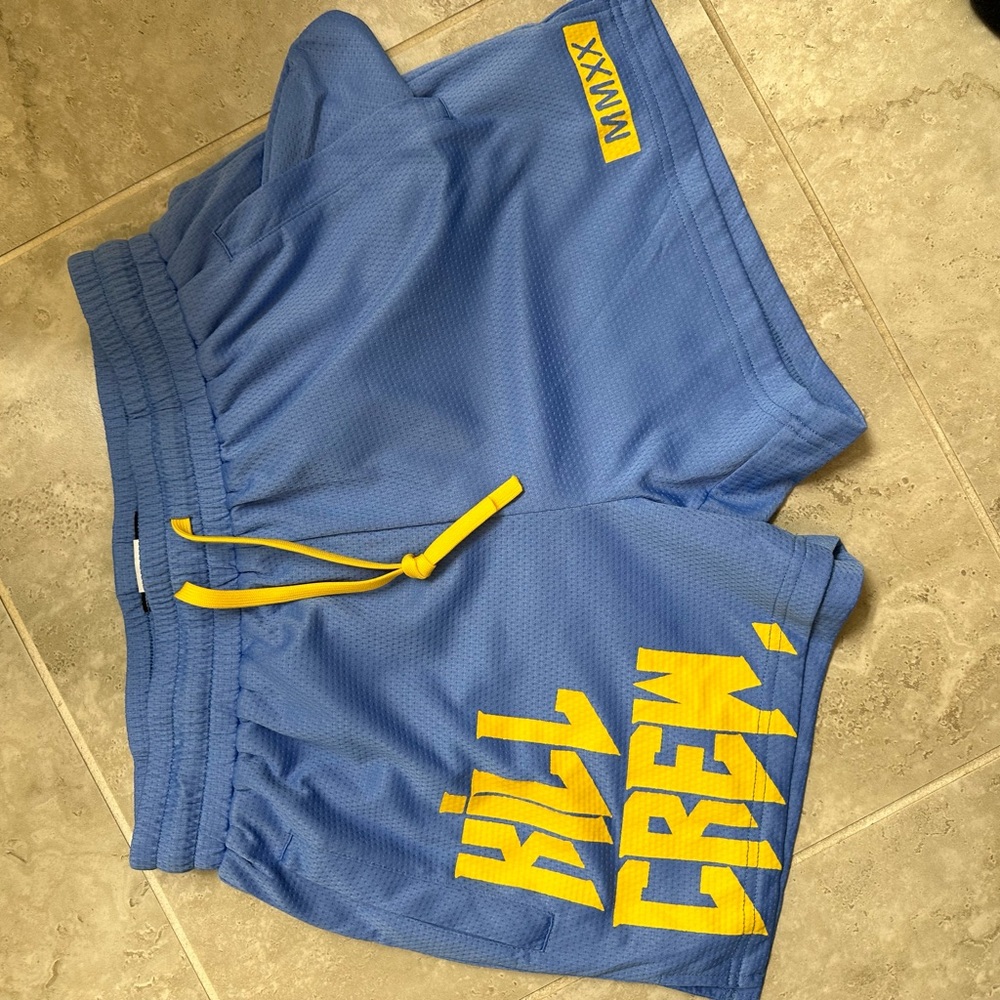 Blue kill crew shorts. Barley worn.